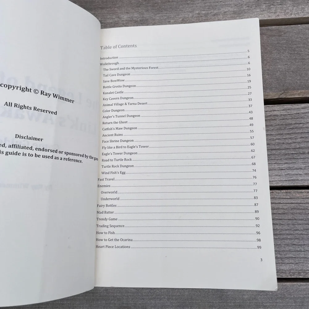 Legend of Zelda Link's Awakening Game Guide Ray Wimmer Walkthrough Book